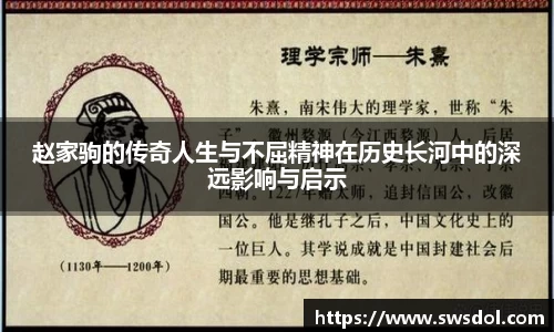 赵家驹的传奇人生与不屈精神在历史长河中的深远影响与启示