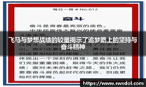 飞马与梦想战绩的较量揭示了追梦路上的坚持与奋斗精神